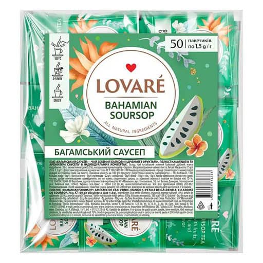 Чай пакетований Lovare Bahamian Soursop 50 пак.