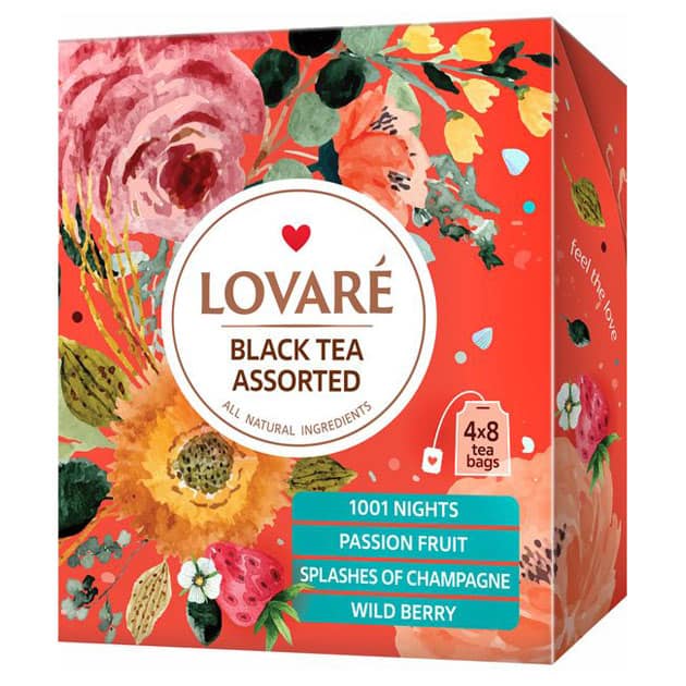 Чай пакетований Lovare Black Tea Assorted 50 пак.