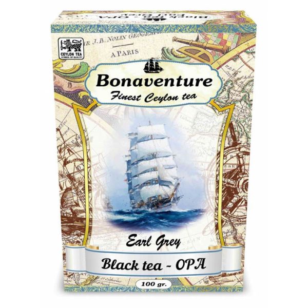 Чай розсипний Bonaventura Black Earl Grey Opa бергамот 100 г