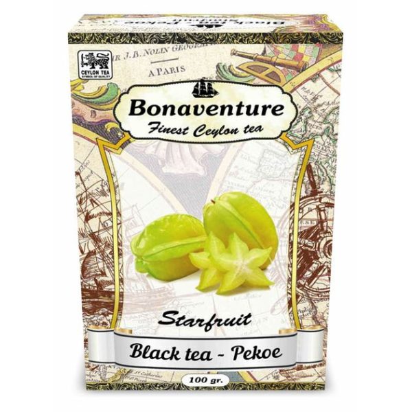 Чай розсипний Bonaventura Black Starfruit Pekoe карамболь 100 г
