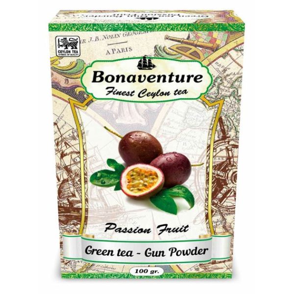 Чай розсипний Bonaventura Green Pasion Fruiti Gun Powder маракуя 100 г