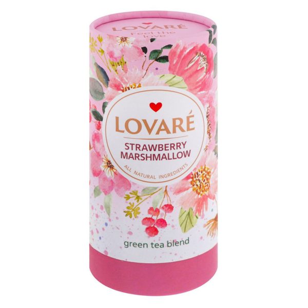 Чай розсипний Lovare Strawberry Marshmallow Полуничний зефір 80 г