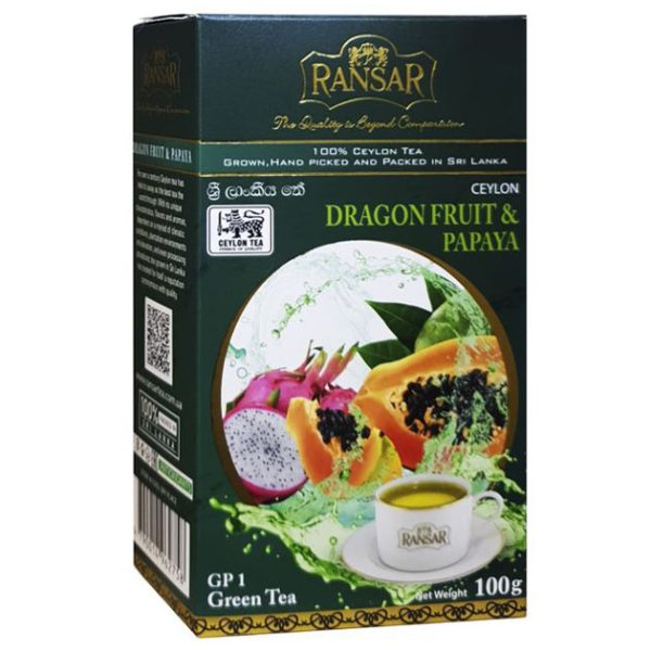 Чай розсипний Ransar Green Tea Dragon Fruit & Papaya 100 г