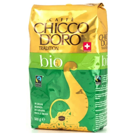 Мелена органічна кава Chicco Doro Bio, 500г, традиційна рецептура, еко-убірка, високоякісна кава для любителів натурального смаку.