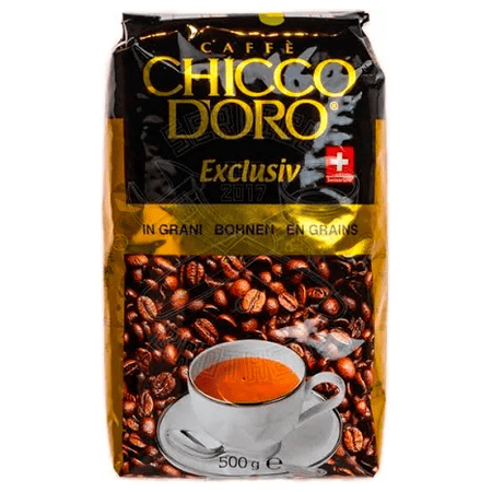 Кава в зернах Chicco Doro Exclusiv, 500 г, смачний ароматний напій, високоякісний кавовий продукт для гурманів.