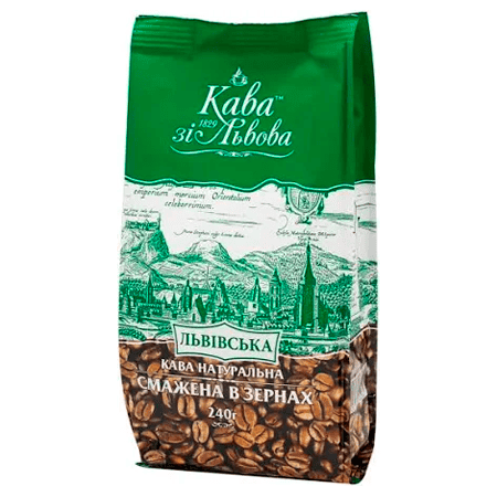 Молотий натуральний кави Львівська, 240 г, для ароматної зернової кави KAVAMASHA.