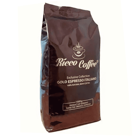 Щоразу смачний кави Ricco Coffee Gold Espresso Italiano, 100% натуральний, мелених зерен, упаковка 1000 г.
