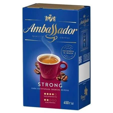 Кава мелена Ambassador Strong 450 г