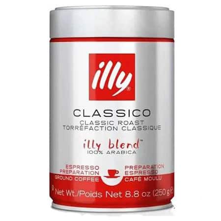Кава мелена Illy Classico, експресо, 250 г, кава для кавомашин, класичний смак, високоякісна арабіка.