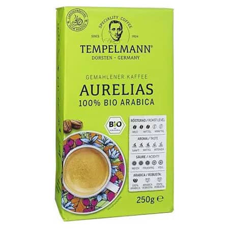 Кава мелена Tempelmann Aurelias Bio 250 г