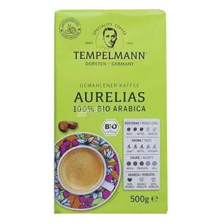 Кава мелена Tempelmann Aurelias Bio 500 г