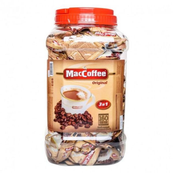 Кава розчинна MacCoffee 3в1 Original Банка 160 пакет