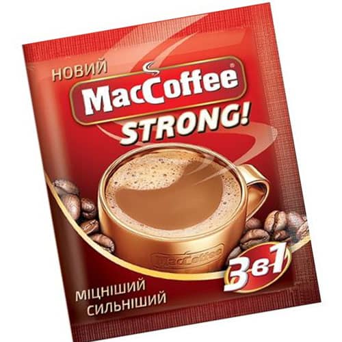 Кава розчинна MacCoffee 3в1 Srong 25 пакет